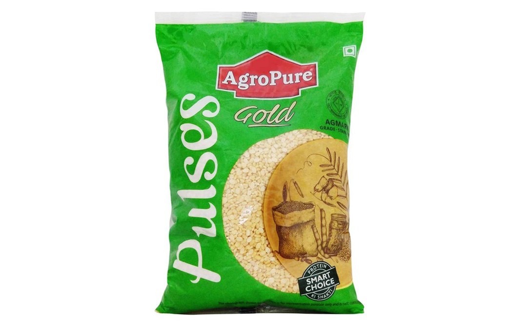 AgroPure Unpolished Moong Dal (Split)    Pack  1 kilogram